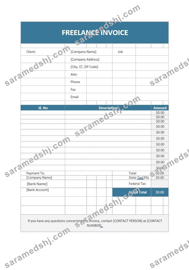 Free Freelance invoice